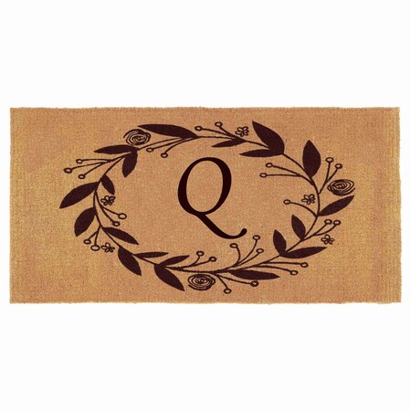 Monogram Door Mat, Coir, Black, Natural, 36 in W x 72 in L